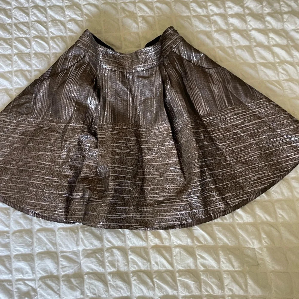 Diane Von Furstenburg metallic skirt